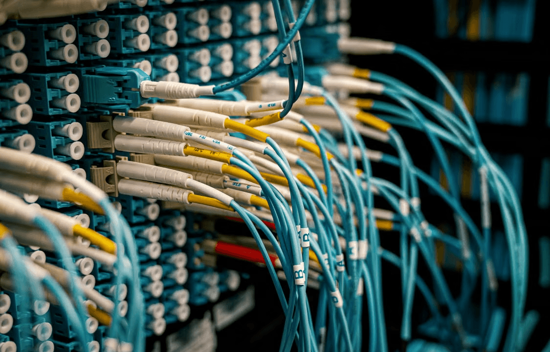 Representación de una red de fibra de larga distancia